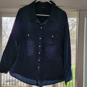 Torrid denim blouse size 2
